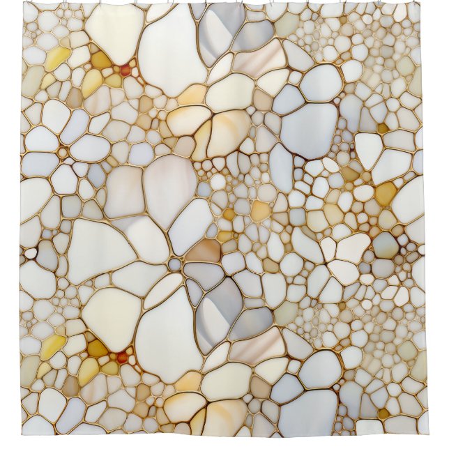 Florals & Agates Shower Curtain (Front)