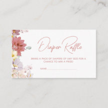 Florals Baby Bloom Baby Shower Diaper Raffle