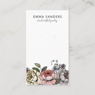 Florals Earring Jewellery Calling Card