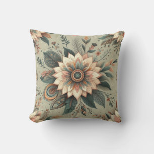 Florals on Sage Cushion