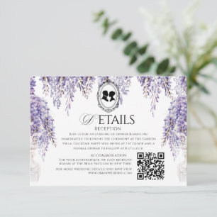 Florals Regency Era Wedding Details Enclosure Card
