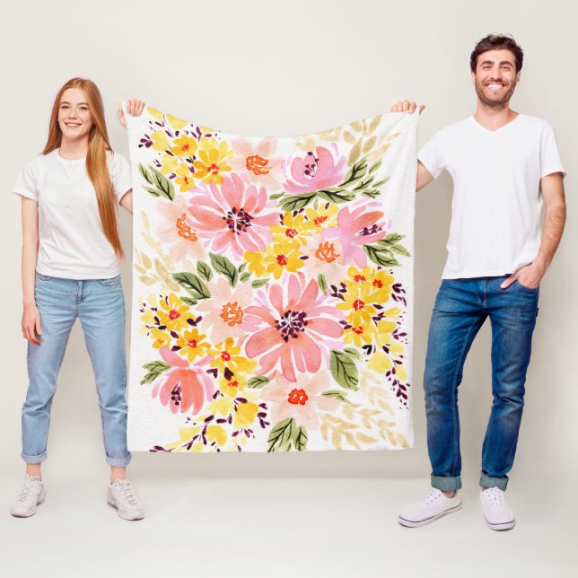 Florals - Spring Bouquet Fleece Blanket (In Situ)