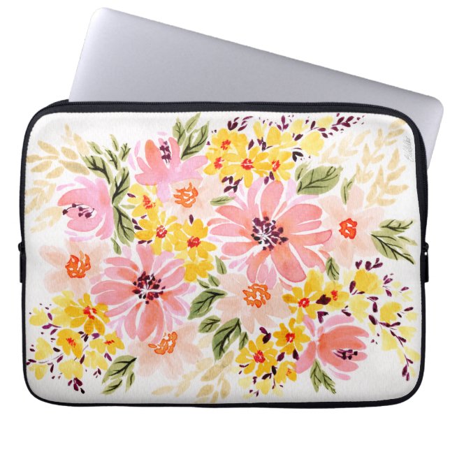 Florals - Spring Bouquet Laptop Sleeve Case (Front)