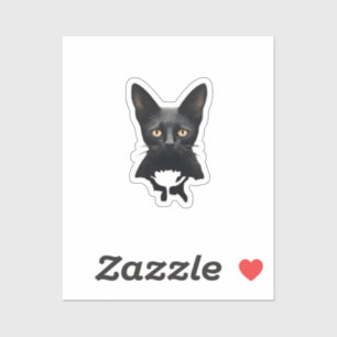 Florals Whimsigoth Gothic Style Kitty And Poppies 