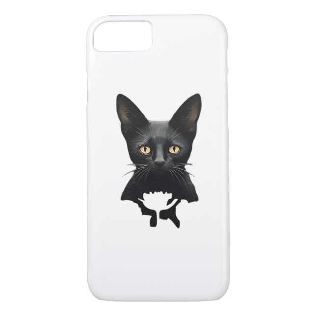 Florals Whimsigoth Gothic Style Kitty And Poppies  Case-Mate iPhone Case (Back)