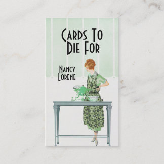 Flora's Fondue in Green Business Card