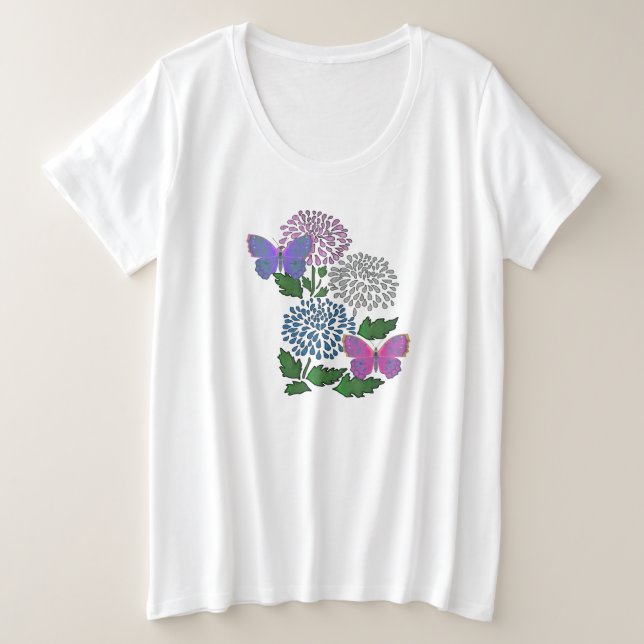 Floratopia Plus Size T-Shirt (Design Front)