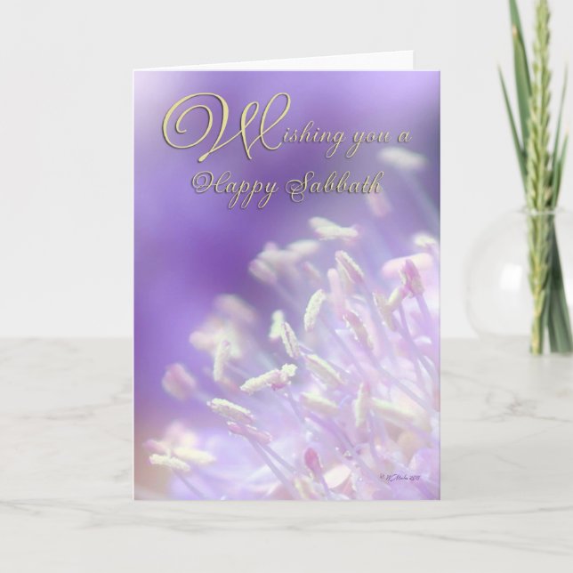 florel sabbath day greeting card (Front)