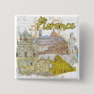 Florence 15 Cm Square Badge