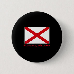 Florence Alabama Usa State Flag Souvenir  6 Cm Round Badge