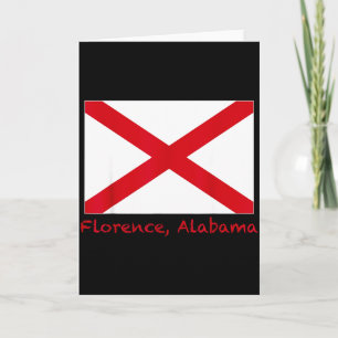 Florence Alabama Usa State Flag Souvenir Card