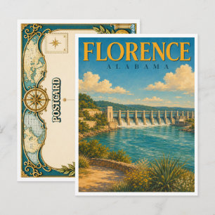 Florence Alabama Wilson Dam GeoSaga Postcard
