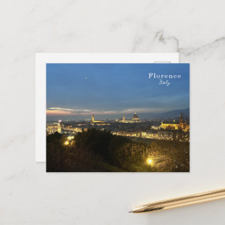 Florence by night - Italy Postcard