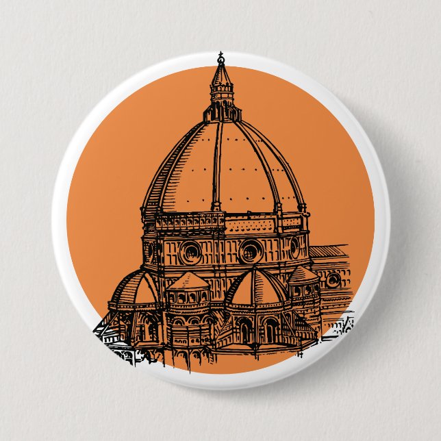 Florence Cathedral 7.5 Cm Round Badge (Front)