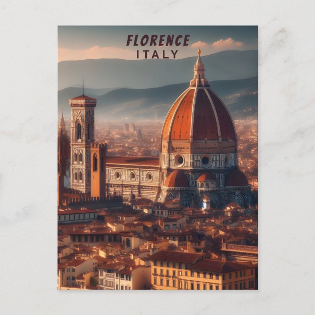 Florence Duomo Santa Maria del Fiore Italy Travel Postcard (Front)