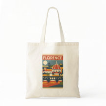 Florence Duomo Vintage Travel Tote Bag Italy