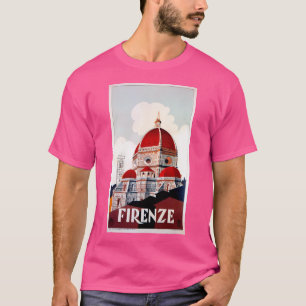 Florence Firenze 1920S Italian Travel Ad Duomo T-Shirt