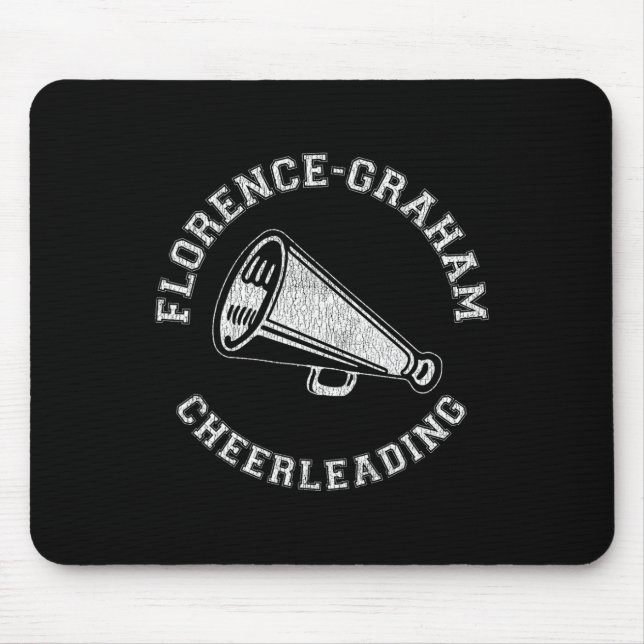 Florence-graham Cheer Distressed Retro 90's Cheerl Mouse Pad (Front)