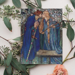 Florence Harrison Lancelot in the Garden Postcard