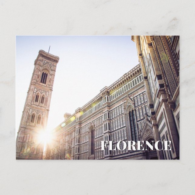 Florence Italy Cathedral Sunset Postcard (Front)