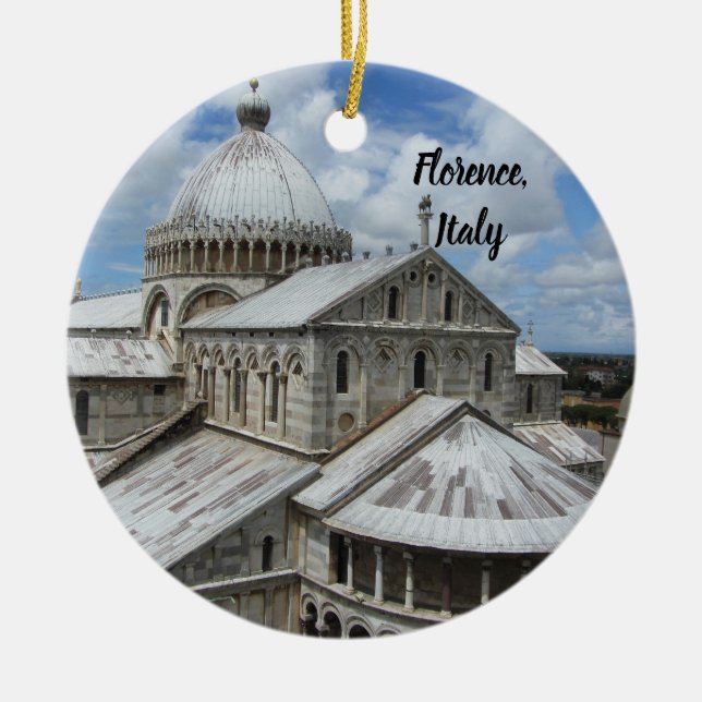 Florence Italy Ceramic Ornament (Front)