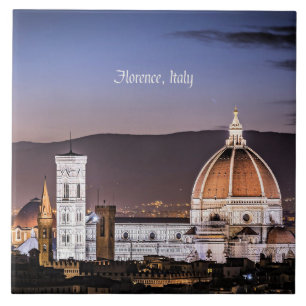 Florence, Italy cityscape photograph Tile