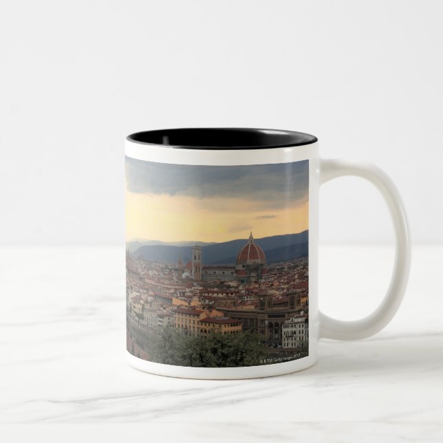 Florence, Italy Cityscape. Two-Tone Coffee Mug (Right)