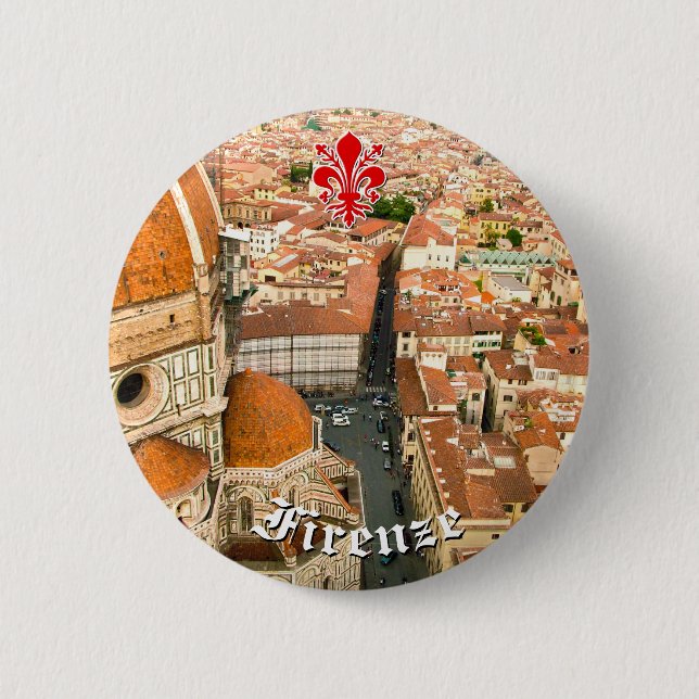 Florence, Italy (Duomo) 6 Cm Round Badge (Front)