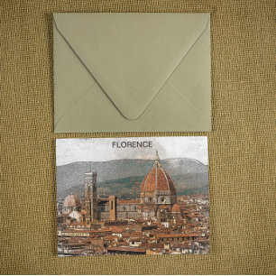 Florence Italy Duomo Cathedral Travel Postcard