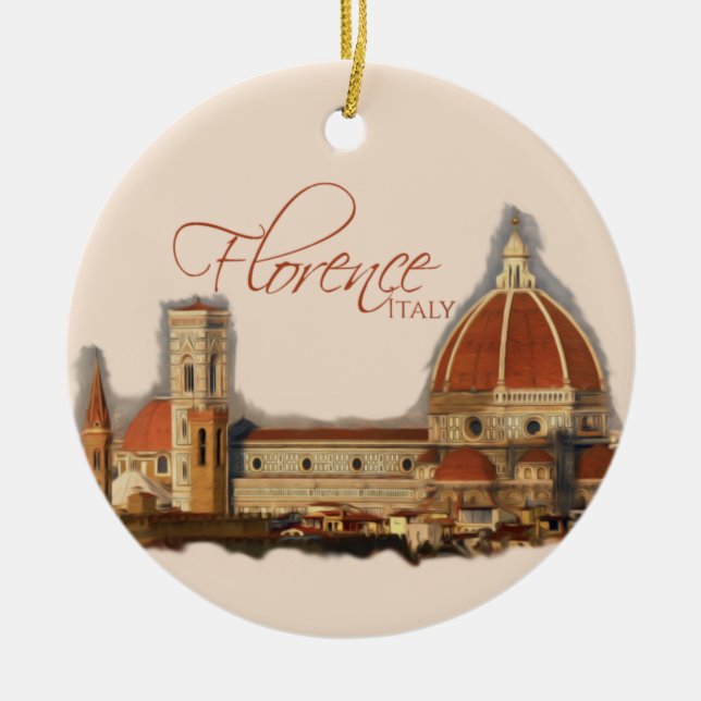 Florence, Italy: Duomo Ceramic Tree Decoration (Front)