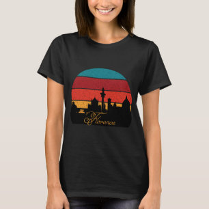 Florence Italy Duomo Skyline Retro Travel T-Shirt