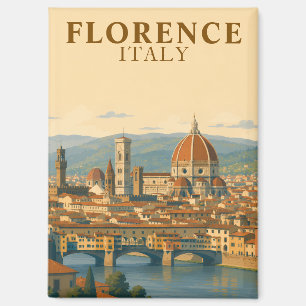 Florence Italy Duomo Vintage Travel Magnet