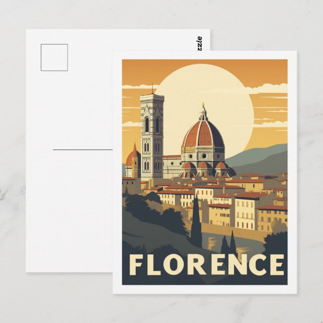 Florence Italy Famous Vintage Travel Place Postcard (Front/Back)