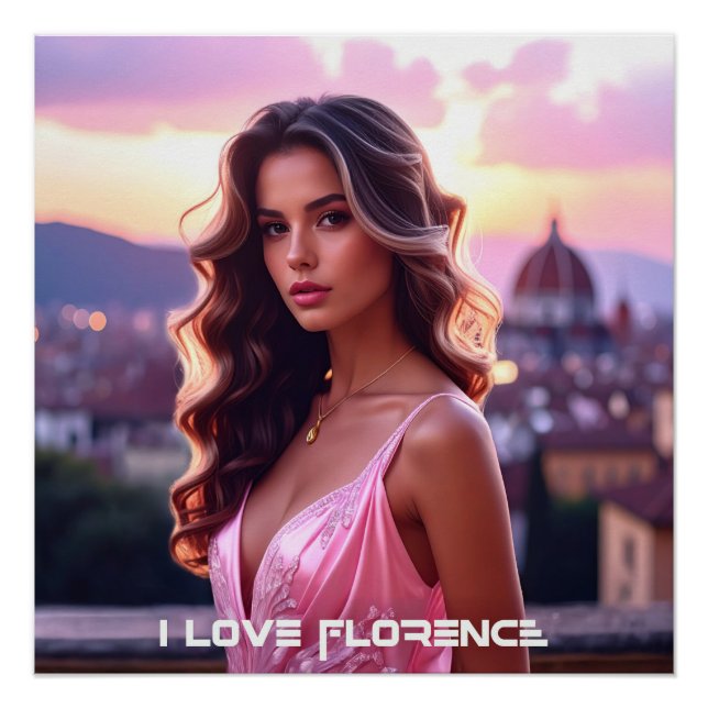 FLORENCE - ITALY - I LOVE FLORENCE POSTER (Front)