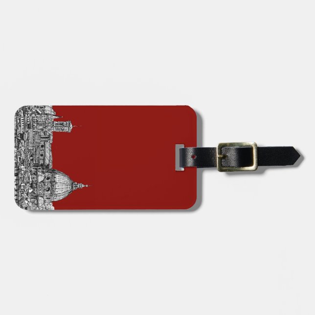 Florence Italy in red Luggage Tag (Front Horizontal)