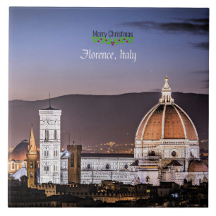 Florence, Italy, Merry Christmas Tile