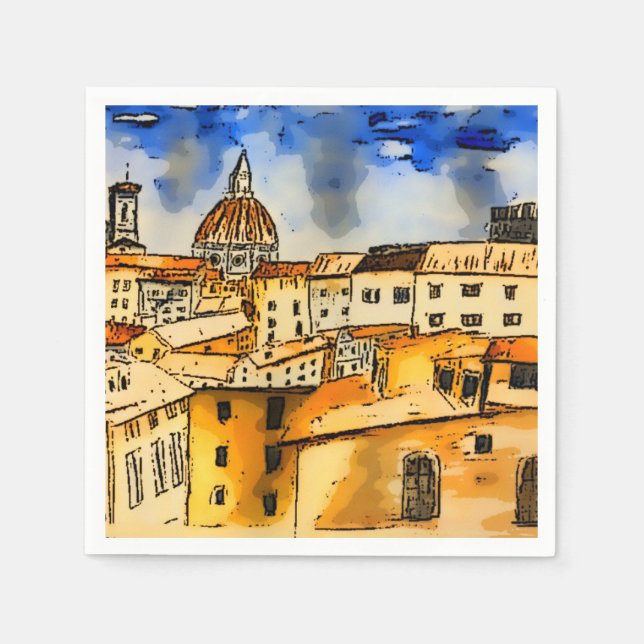 Florence Italy  Napkin (Front)