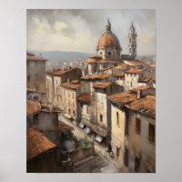 Florence Italy Painting Art Print Poster