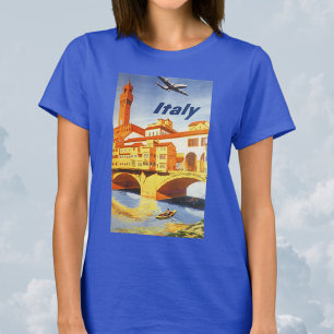 Florence Italy Ponte Vecchio Bridge Vintage Travel T-Shirt