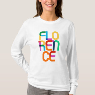 Florence Italy Pop Art Letters T-Shirt