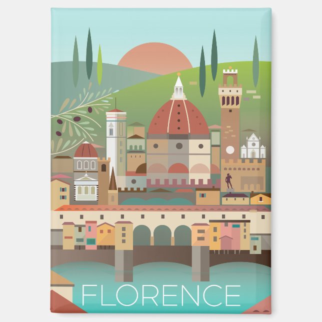 Florence, Italy Refrigerator Magnet (Front)