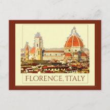 Florence, Italy Retro Travel Poster