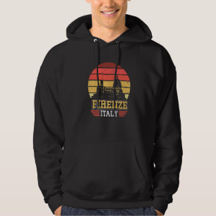 Florence Italy Retro Vintage Sunset Skyline Firenz Hoodie