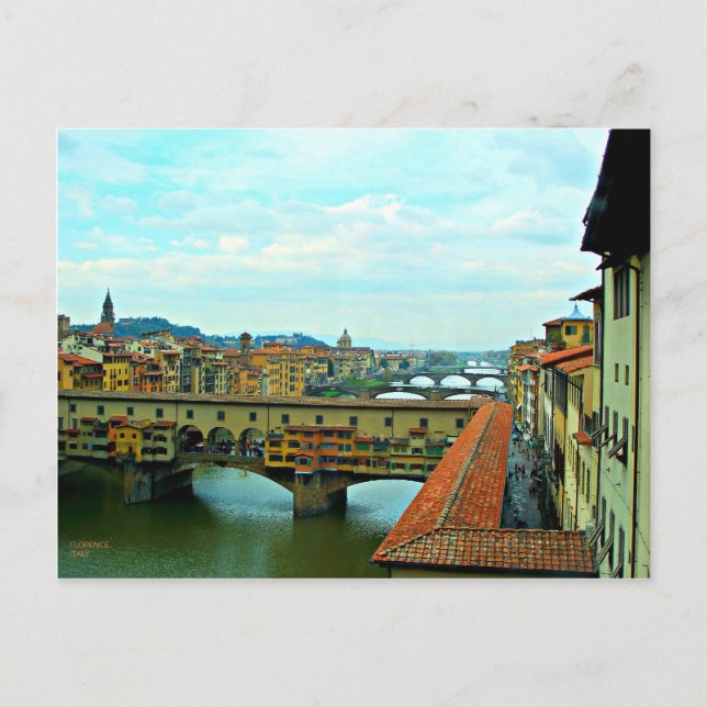 Florence, Italy shopping bridge Postcard (Front)