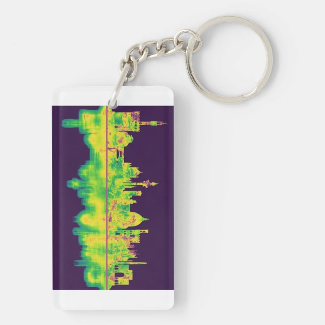 Florence Italy Skyline Key Ring (Back)