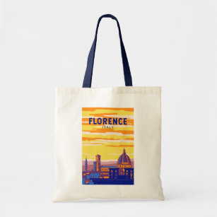 Florence Italy Travel Art Vintage Tote Bag