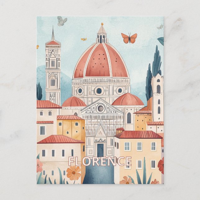 Florence Italy Travel Postcard (Front)