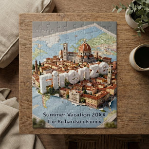 Florence Italy Vacation Trip Souvenir Map  Jigsaw Puzzle