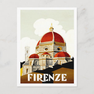 Florence, Italy, vintage travel postcard