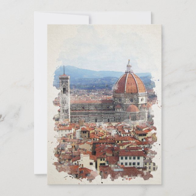 Florence Italy Watercolor Art (Front)